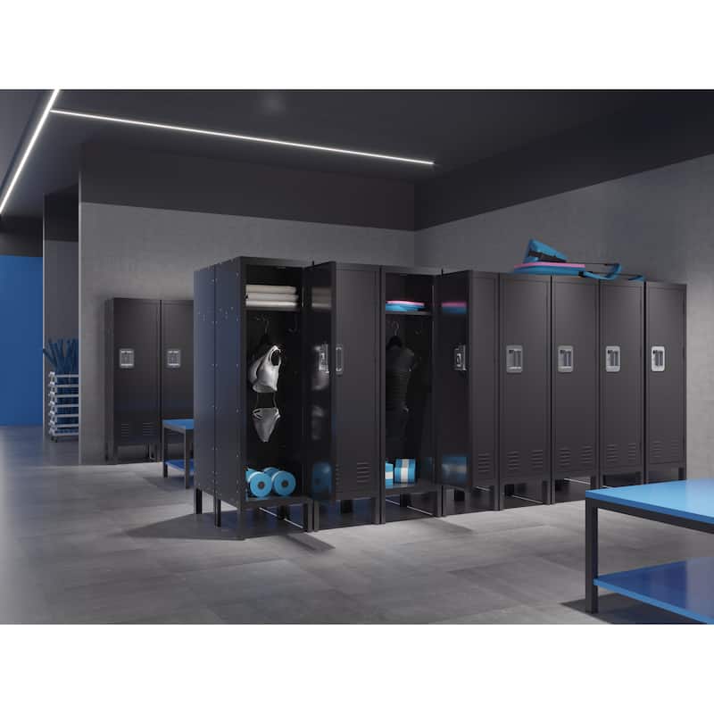 Metal Storage Cabinet Locker - Black