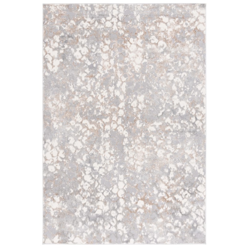 SAFAVIEH Lagoon Ettje Modern Distressed Rug - 6'7" Square - Ivory/Grey