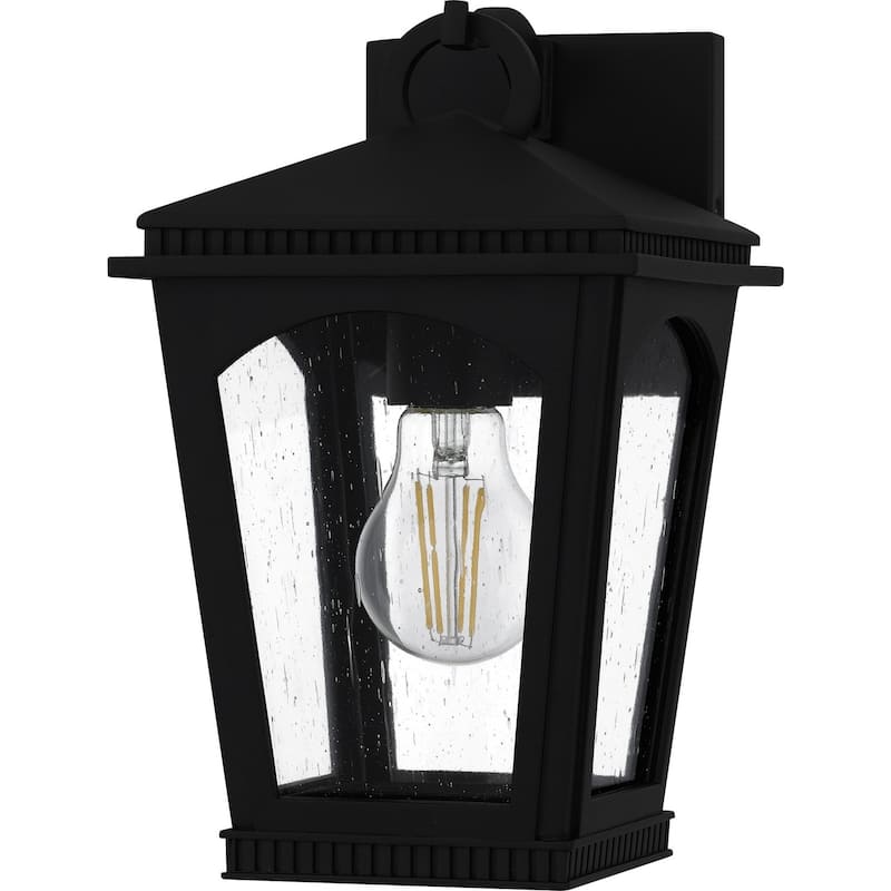 Earth Black Outdoor Wall Lantern from the Huck Collection - Earth Black