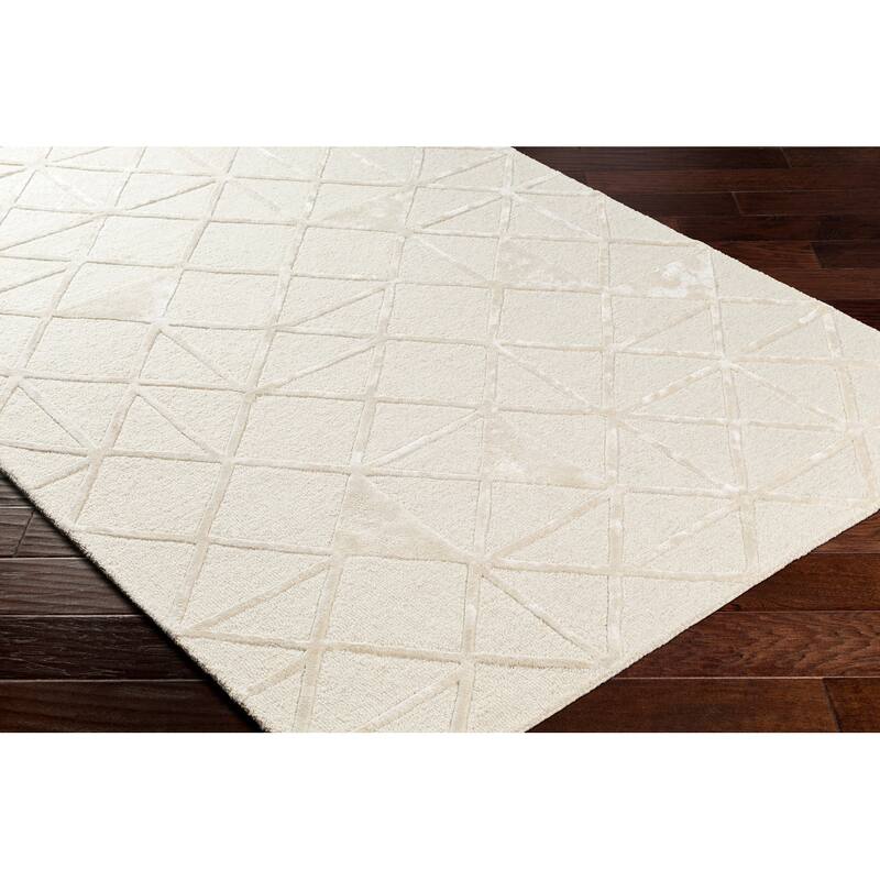 Jazari Handmade Classic Geometric Wool & Viscose Area Rug