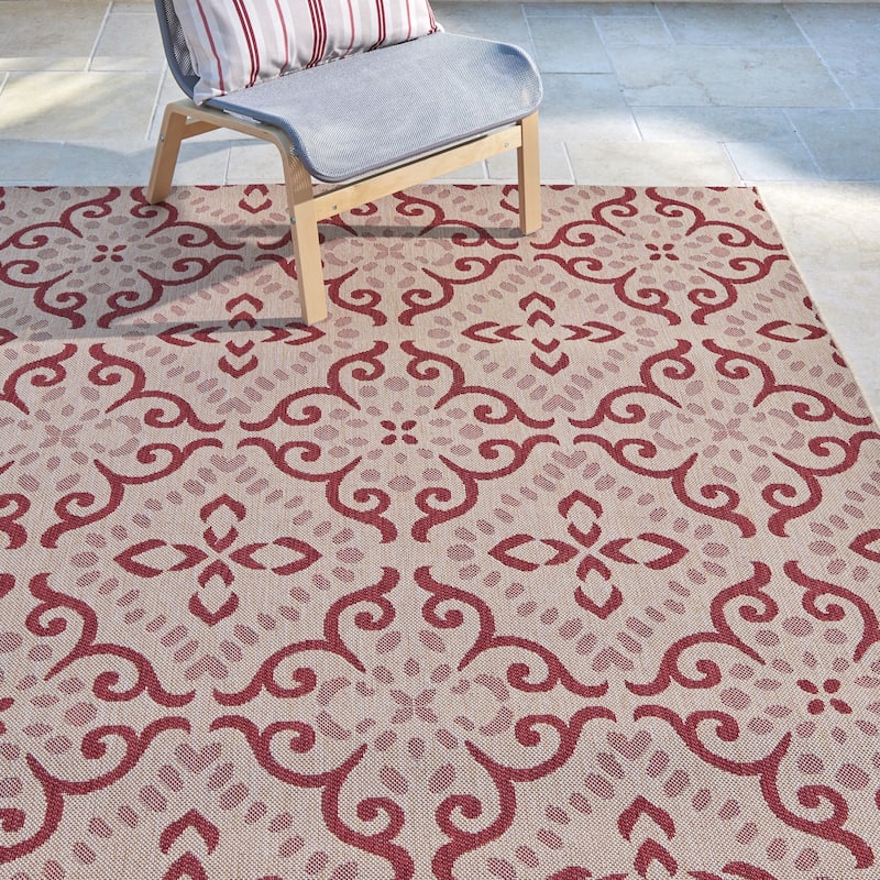 Gertmenian Solterra Bohemian Moroccan Global Weather Resistant Polypropylene Flatweave Indoor/ Outdoor Area Rug Collection