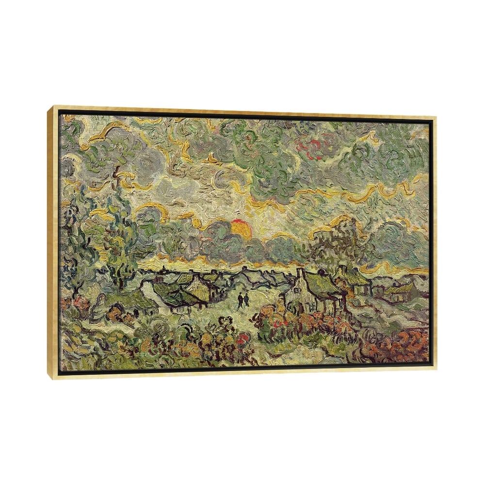 iCanvas "Autumn landscape, 1890 " by Vincent van Gogh Framed Canvas Print