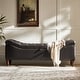 preview thumbnail 31 of 38, Zona 59"W Traditional Faux Leather Tufted Upholstered Storage Bench With Soild Wood Legs and Nailhead Trim By HULALA HOME Brown