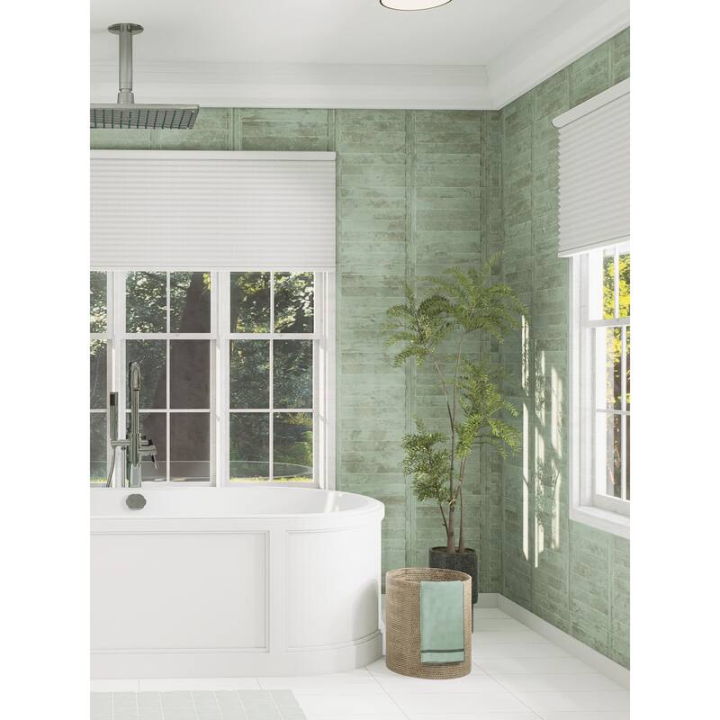 Merola Tile Habanera Decor Verde 11-7/8" x 35-1/2" Fluted Ceramic Wall Tile