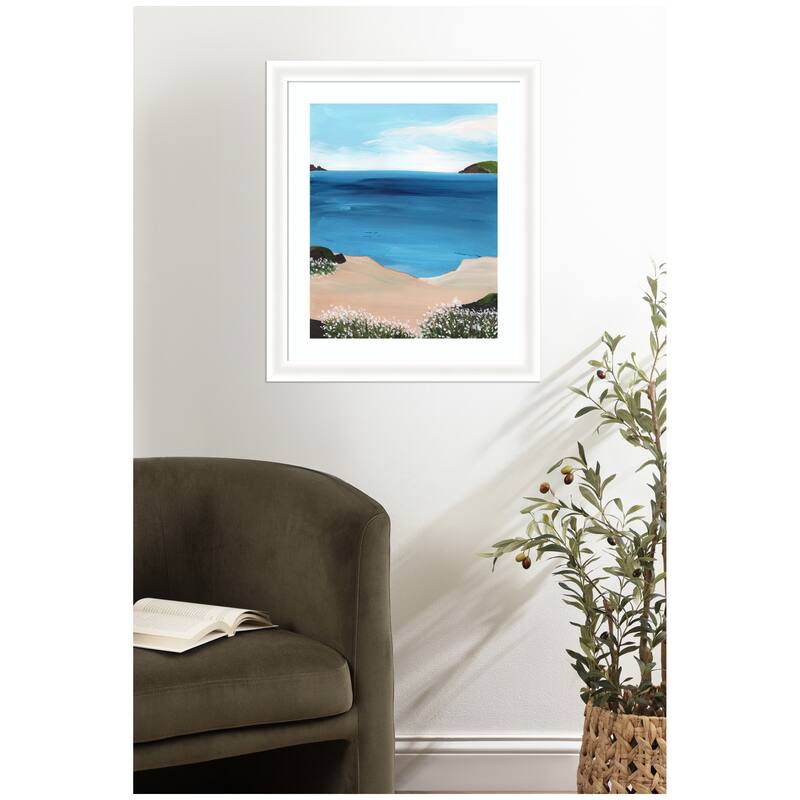 Kate and Laurel Framed Art Midday at Sea by Nikita Jariwala