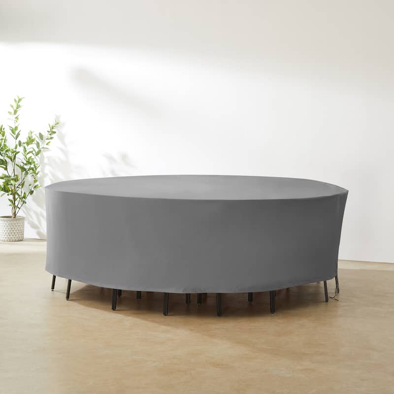 Crosley Round Outdoor Furniture Cover For Patio Set - Gray