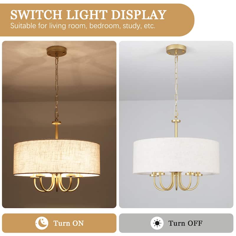 5-Light Modern Candlestick Hanging Linear Chandelier Lighting Fixture for Kitchen Island