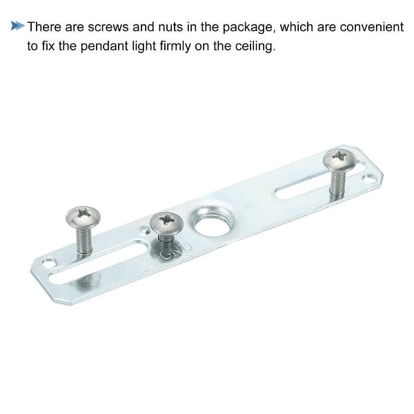 4 Set Light Fixture Crossbar Kit Ceiling Light Plate Silver Tone