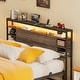 preview thumbnail 20 of 82, Headboards with Storage Shelves, Head Board with Power Outlet and LED Light for Bed Frame