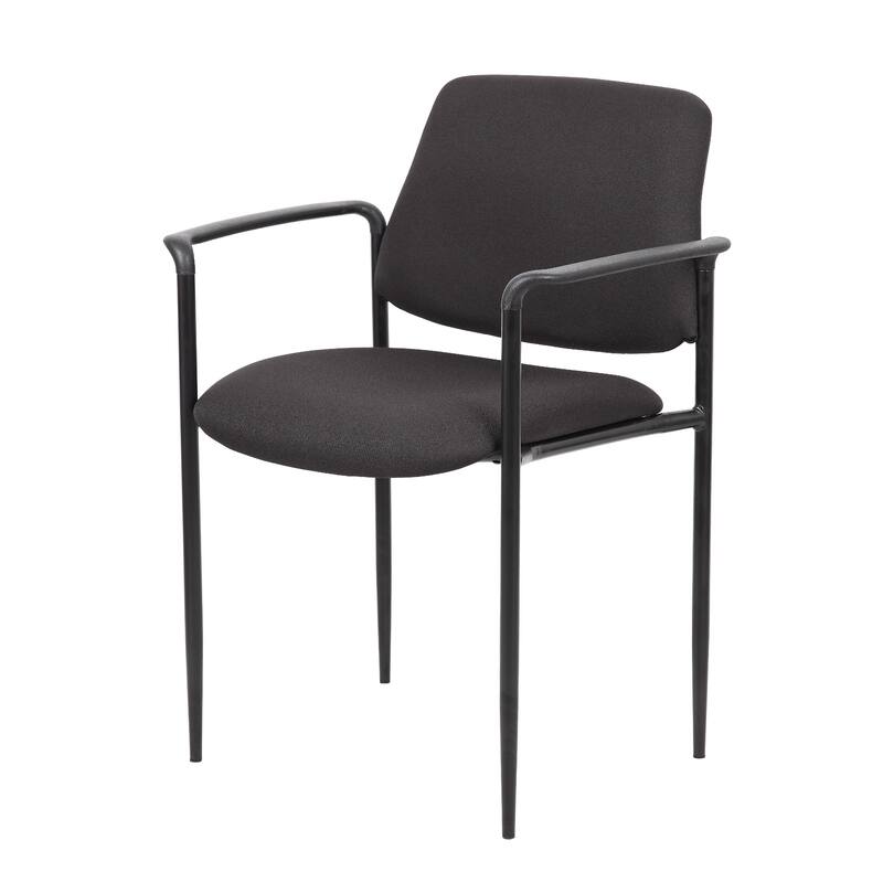 Jill Diamond Stacking Chair, Square Back, Waterfall Seat, Black Crepe