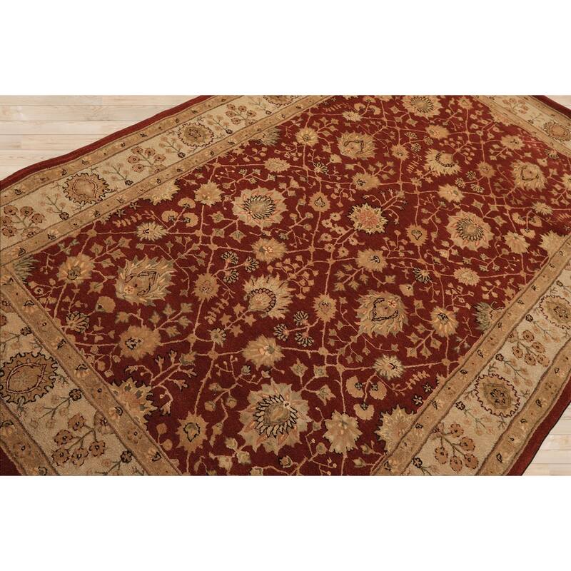 5'6''x8'6'' Hand Tufted Wool Burnt Orange Nourison Plush Pile Rug - 5' 6'' x 8' 6''