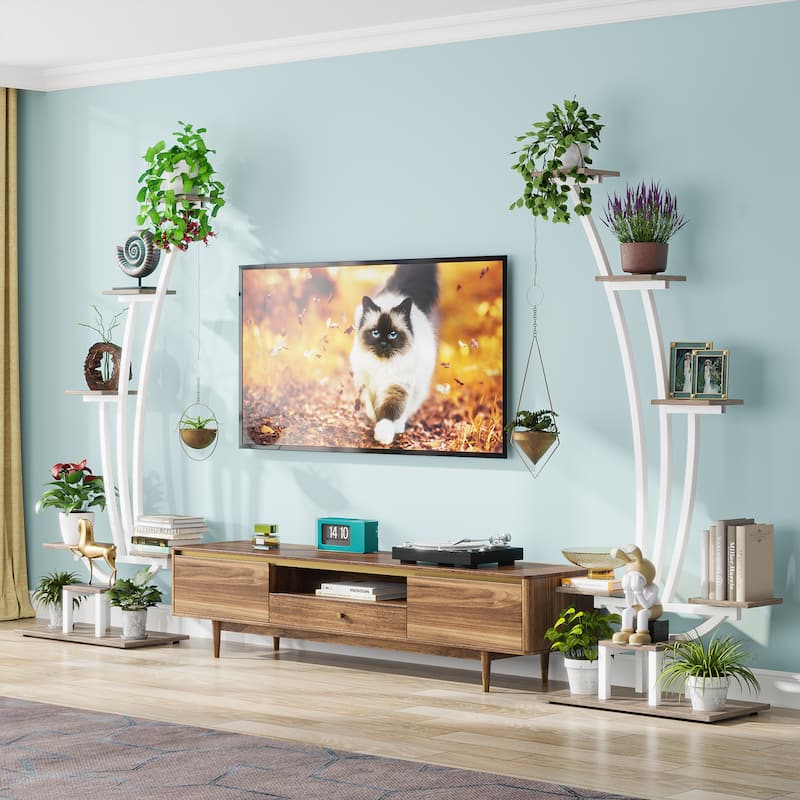 6-tier 2-piece Tall Plant Stand Shelf for Indoor Home Garden