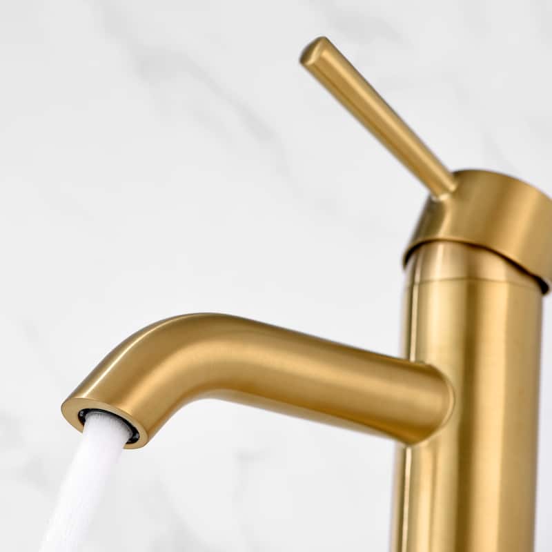 Luxier BSH03-T Single Handle 1-Hole Vessel Bathroom Faucet with Drain