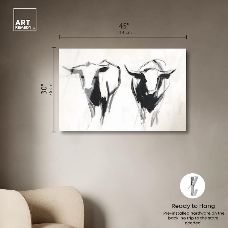 Bovine I Acrylic by Art Remedy, Ready to Hang