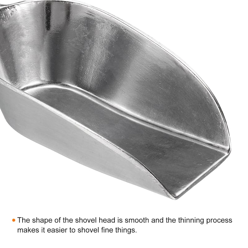 Ice Scoops Aluminum 5.12" Small Ice Maker Flour Cereal Sugar Utility Shovel - Silver Tone