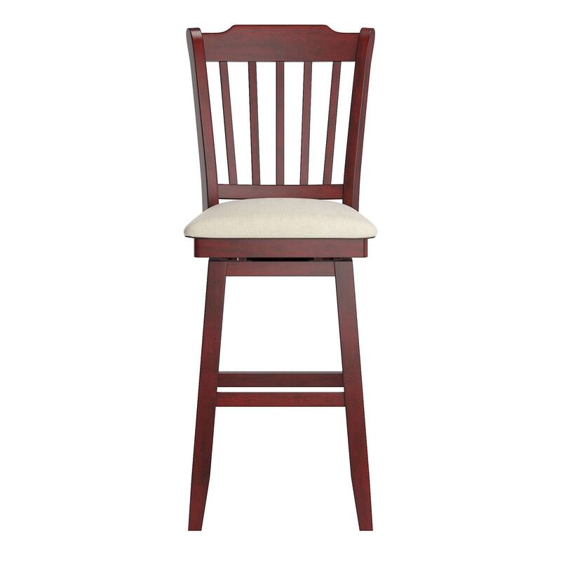Eleanor Slat Back Wood Swivel Stool by iNSPIRE Q Classic