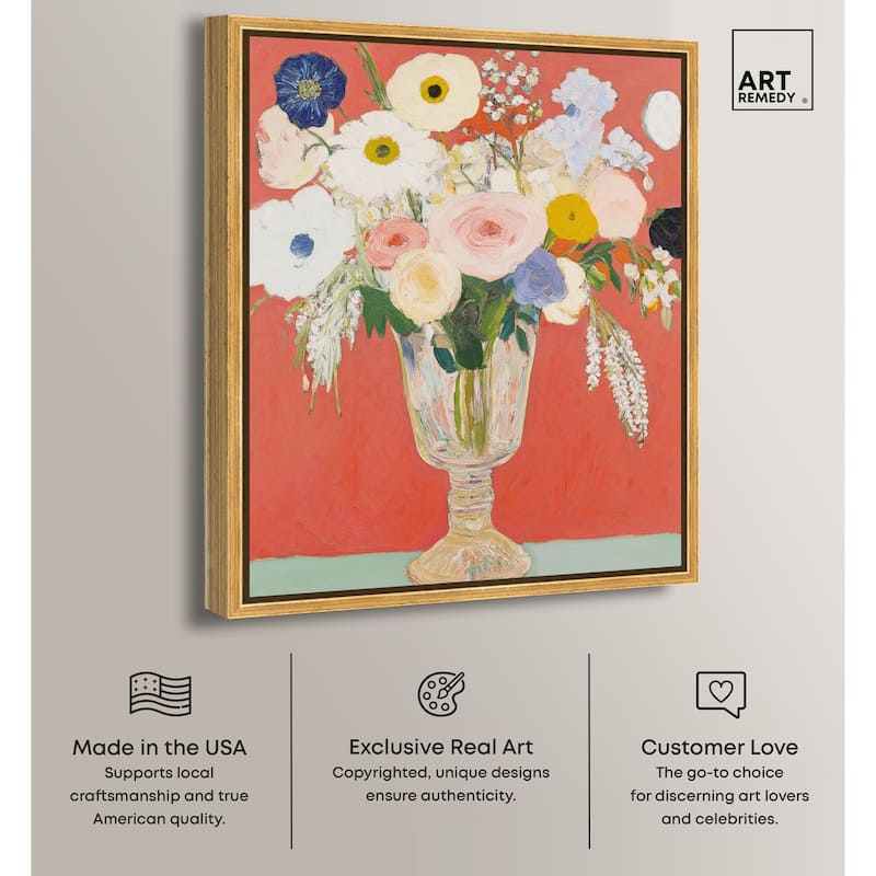 Anemones in a Vase II Canvas by Art Remedy