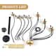 12-Light Candlestick Hanging Linear Chandelier Lighting 3-Tier Ceiling Light Fixture for Kitchen Island