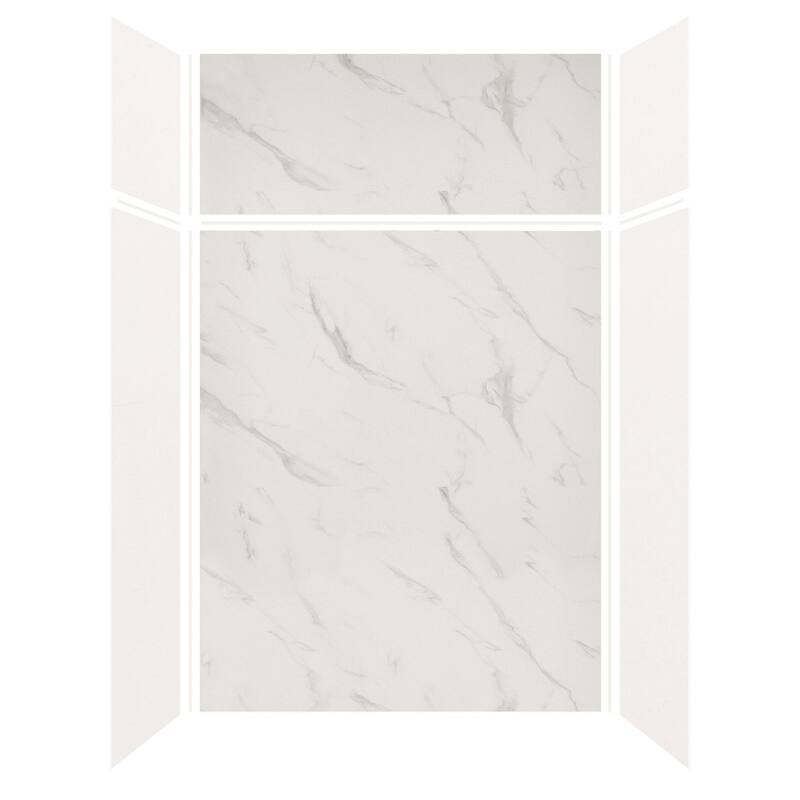 Transolid Expressions 60-in X 32-in X 96-in Glue to Wall Shower Kit - 32" x 60" x 96" - 32" x 60" x 96"