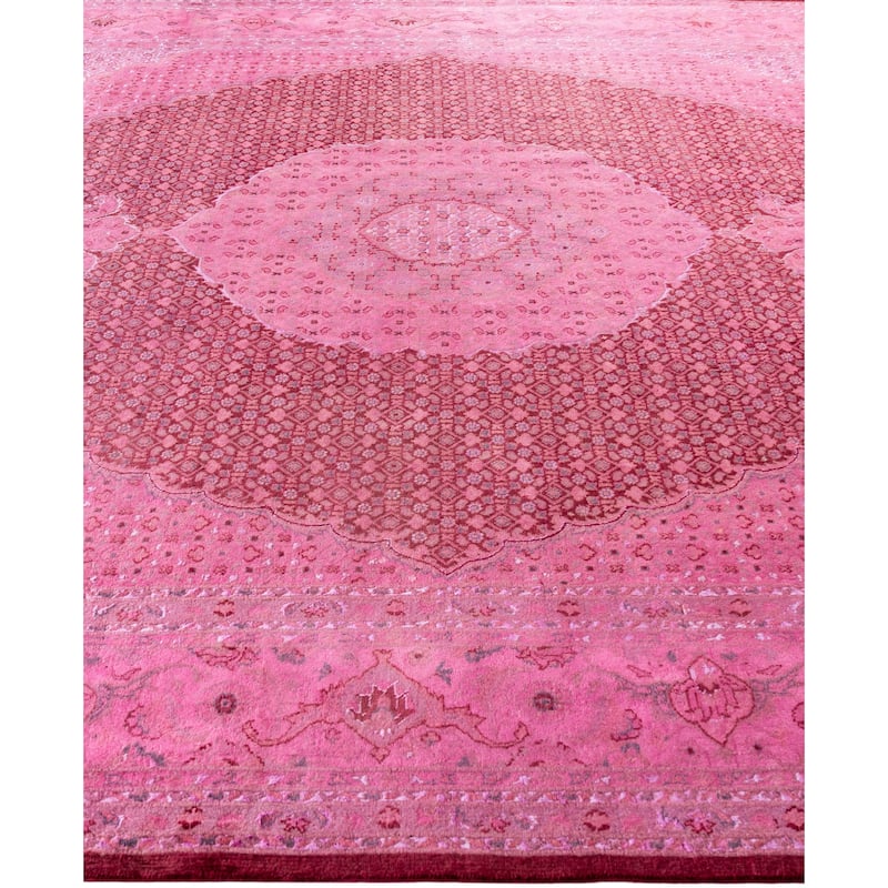 Overdyed One-of-a-Kind Hand-Knotted Area Rug - Pink - 8' 1" x 10' 5"