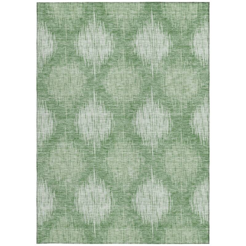 HomeRoots Ikat Transitional Rectangle Outdoor Rug