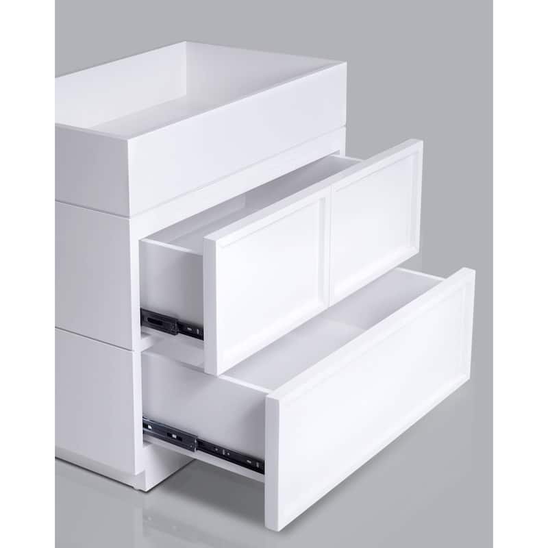 Origins by Alpine Luca Nightstand, White