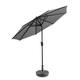 Holme 9-foot Patio Umbrella and Base Stand - Grey