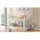 preview thumbnail 3 of 12, Industrial Modern Twin over Twin House Bunk Bed with Safe Built-in Ladder, Timeless Design, Sturdy Frame, Lower Height, White