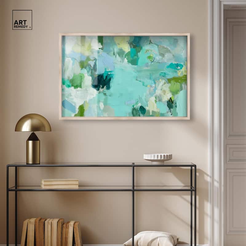 Alista Green Blues Shadowbox by Art Remedy