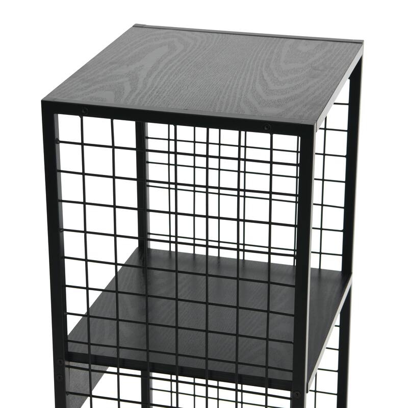 Household Essentials Trellis Open Storage Bookshelf with 2 Cube Compartments
