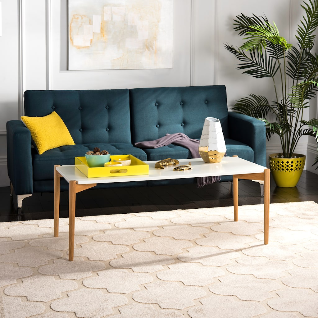 SAFAVIEH Sandie Mid-Century Rectangular Coffee Table - 47.2" x 23.6" x 17.7" - 47.2" x 23.6" x 17.7" - 47Wx24Dx18H