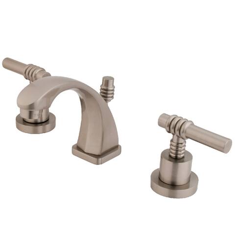 Claremont Deck Mount Widespread Bathroom Faucet with Brass Pop-Up