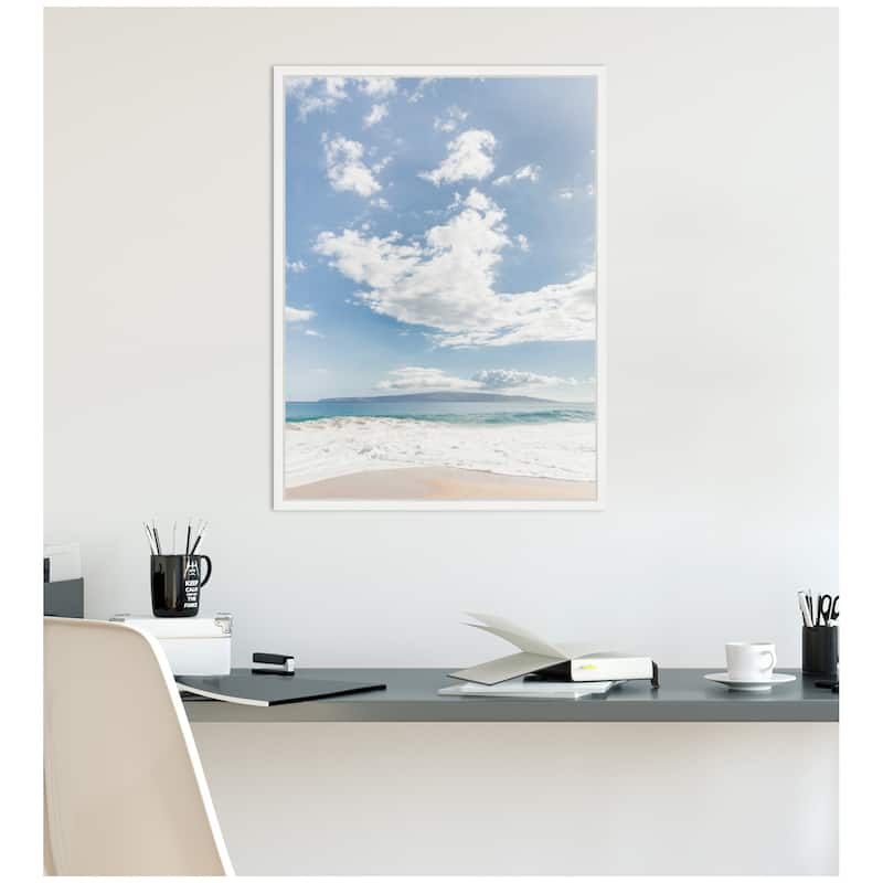 Kate and Laurel Sylvie Beach Framed Canvas by Alicia Abla