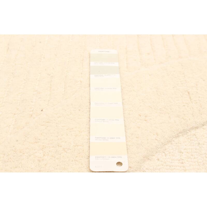 ECARPETGALLERY Hand Tufted Timeless Cream Wool Rug - 5'0 x 8'0