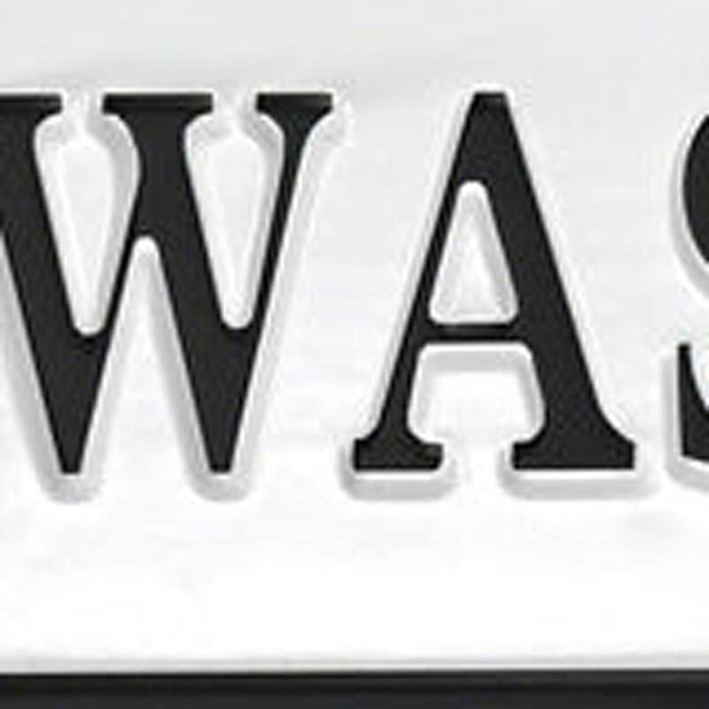 HomeRoots 10" X 36" White And Black Wash Dry Fold Metal Wall Decor