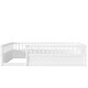 preview thumbnail 7 of 7, White Full Size Floor Bed Frame with Fence, Kids Beds Frame for Bedroom Playroom