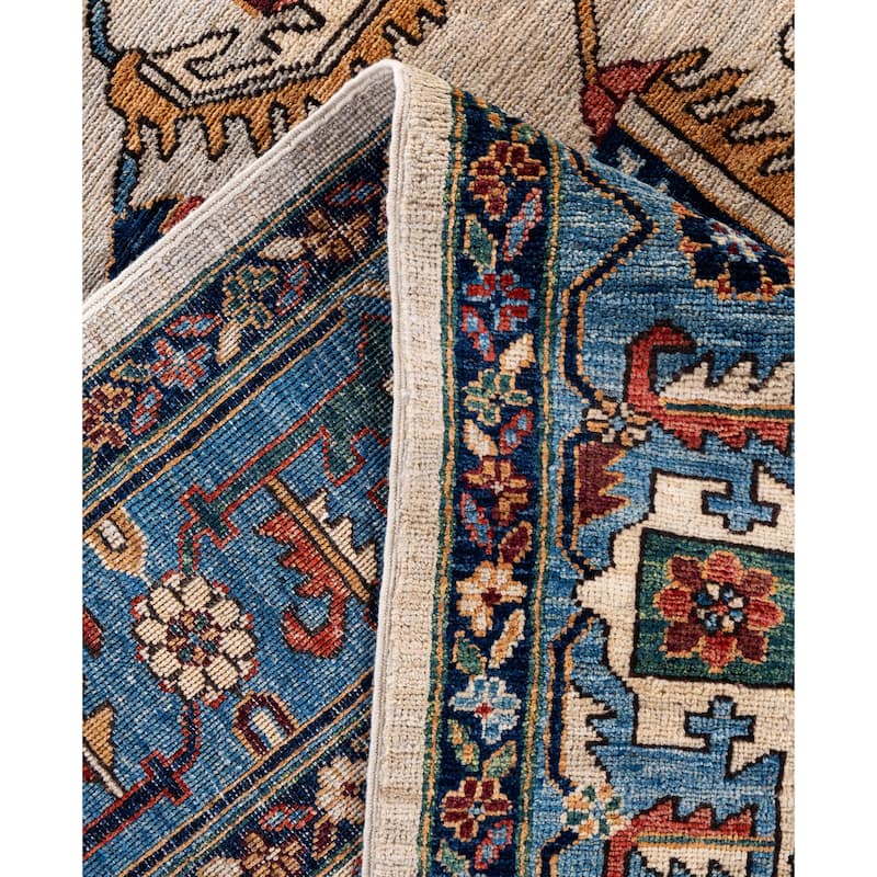 Serapi One-of-a-Kind Hand-Knotted Area Rug - Ivory - 9' 1" x 12' 1"