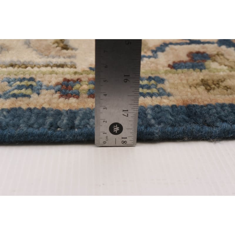 ECARPETGALLERY Hand-knotted Jules Serapi Navy Wool Rug - 7'11 x 9'10