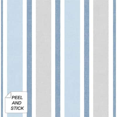 NextWall Linen Cut Stripe Peel and Stick Wallpaper - 20.5 in. W x 18 ft. L