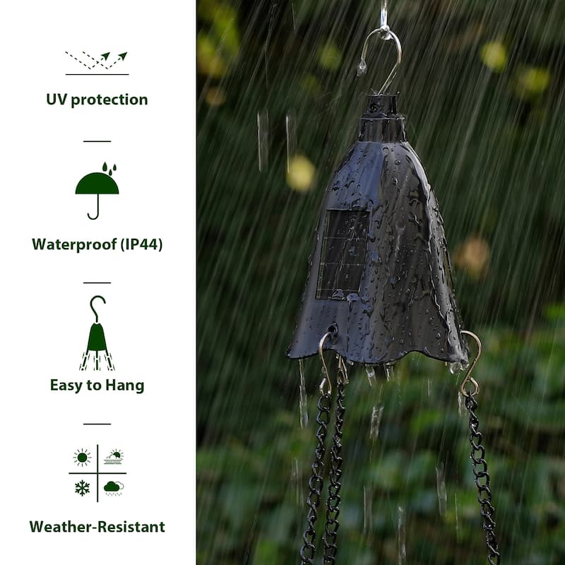 Baimuru 30-inch Height Solar Lighted Hanging Plastic Planter by Havenside Home
