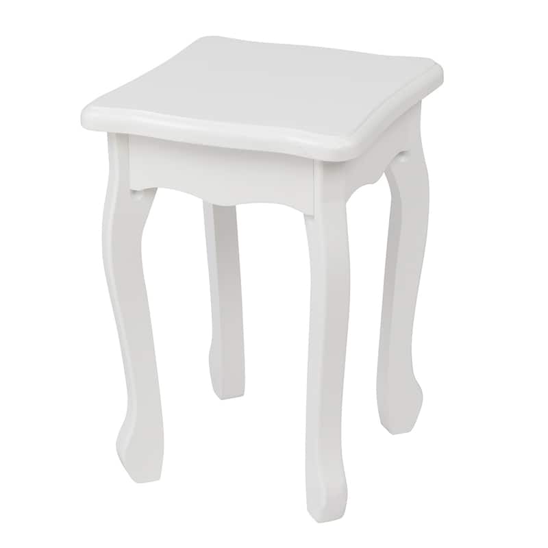 Kids Three-Sided Folding Mirror Dressing Table with Stool