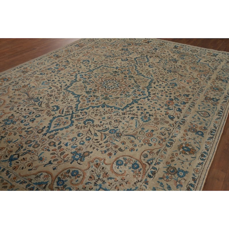 Tabriz Vintage Persian Area Rug Handmade Oriental Wool Carpet - 8'2" x 11'3"