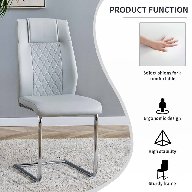 Dining Chairs with Faux Leather,Side Chairs(Set of 8)