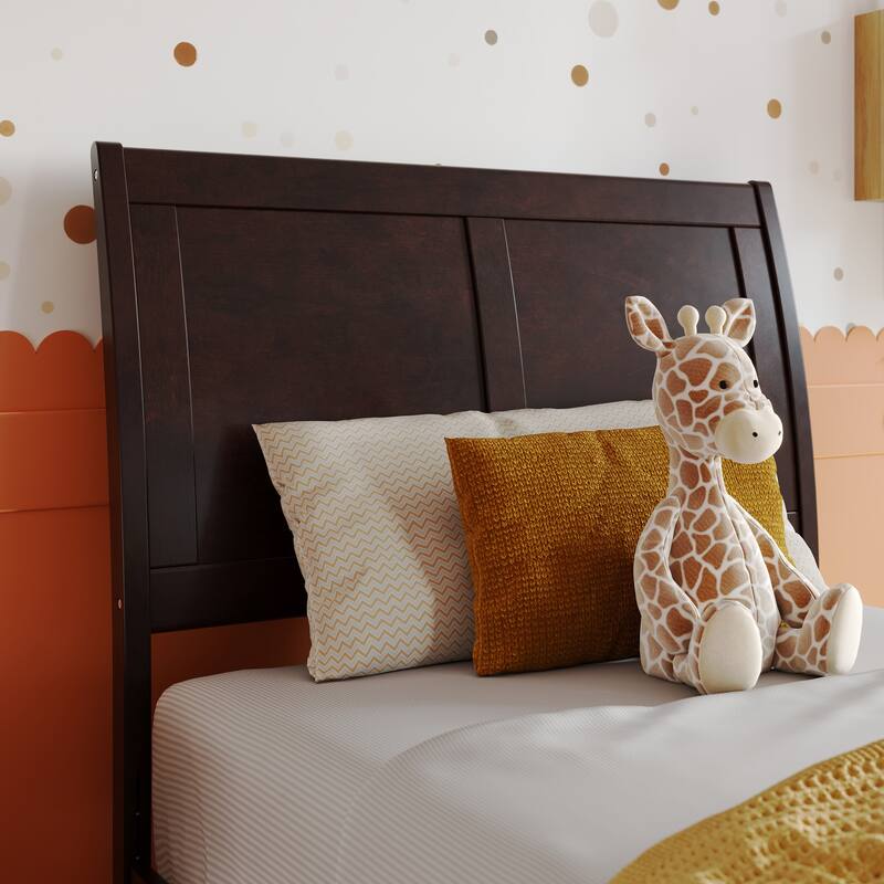 AFI Portland Headboard with Attachable Charger - Espresso - Twin