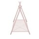 preview thumbnail 4 of 9, Pink Metal Twin House Bed Frame with Tent Design - Charming for Kids