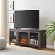 preview thumbnail 41 of 56, Quincy TV Stand with Fireplace Insert 58" - Alder Brown with Log Insert