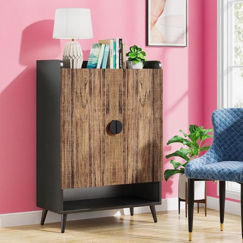 7 Tier Shoe Cabinet with Adjustable Shelves for Entryway Storage 29.5 Inch Height Durable Wooden Organizer for Home and Hallway