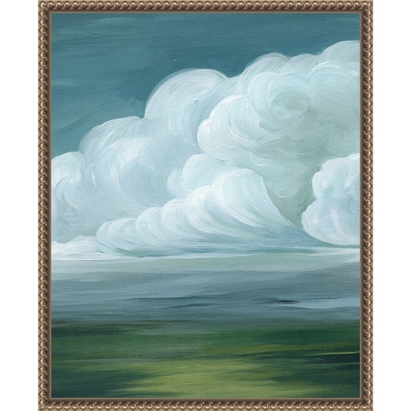 slide 2 of 10, Coming Rainstorm II by Grace Popp Framed Canvas Wall Art Print - Sylvie Beaded Bronze