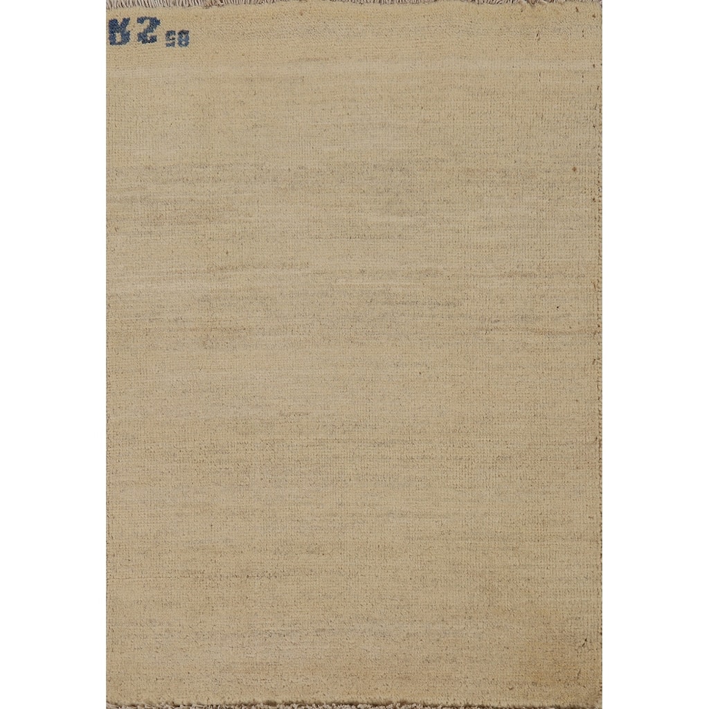 Gabbeh Modern Rug Hand-Knotted Contemporary Wool Carpet - 2'0"x 3'0"