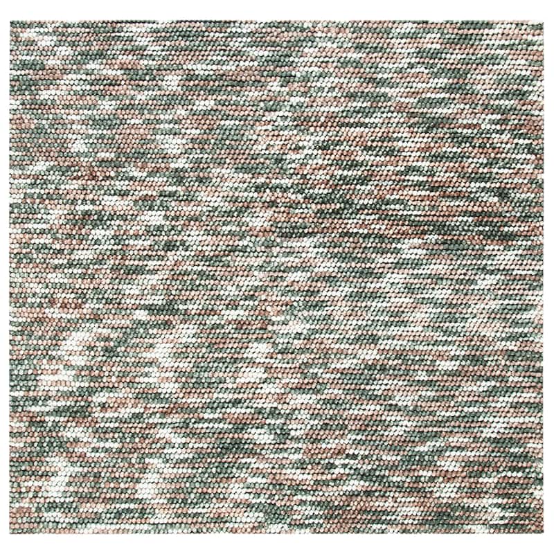SAFAVIEH Handmade Natura Adriena Wool Rug - 6' Square - Brown/Ivory